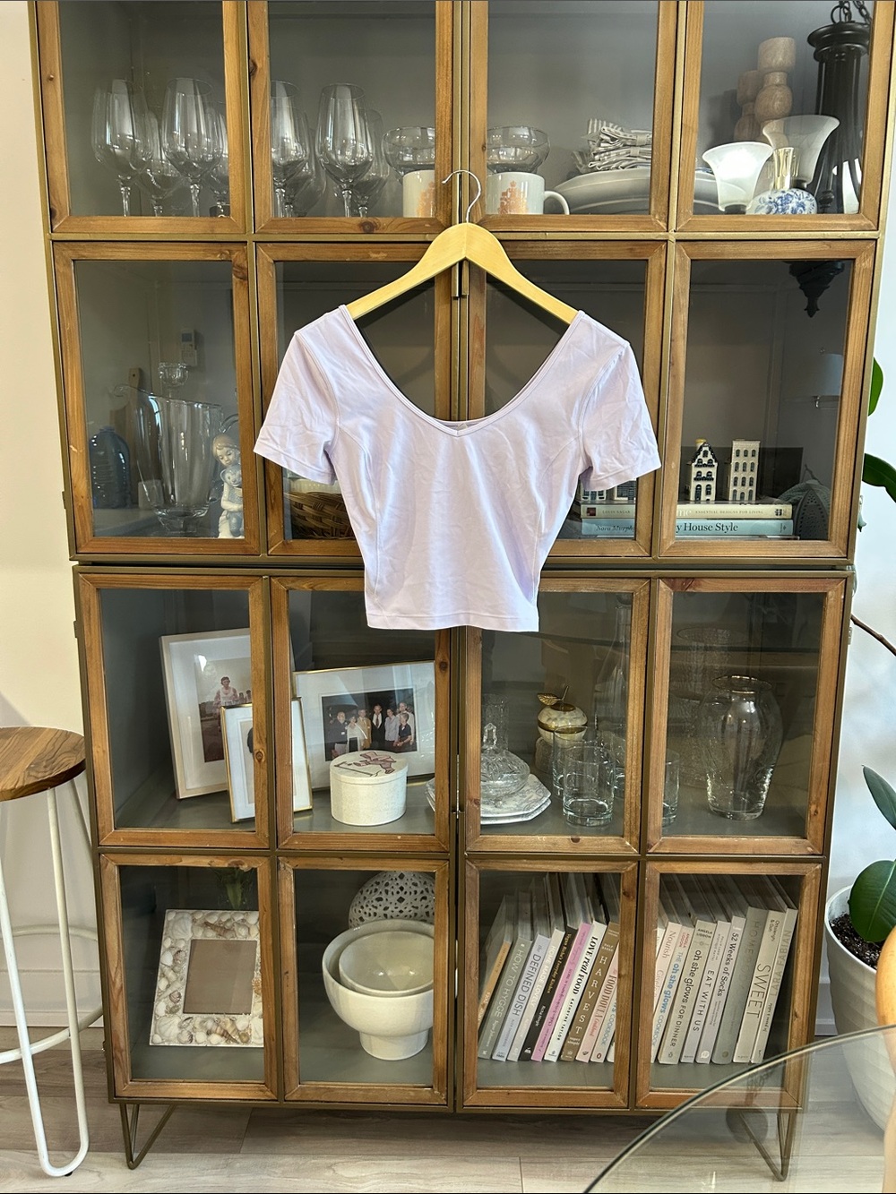 Lululemon Lavender Scoop Neck Crop Top